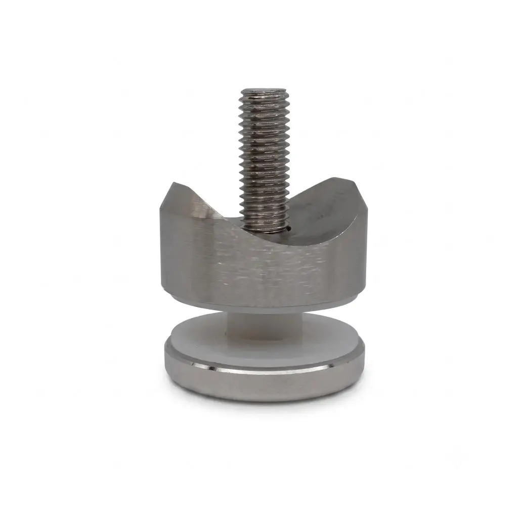 Sujetador De Vidrio Para Miniposte De 1 1/2" Pesado