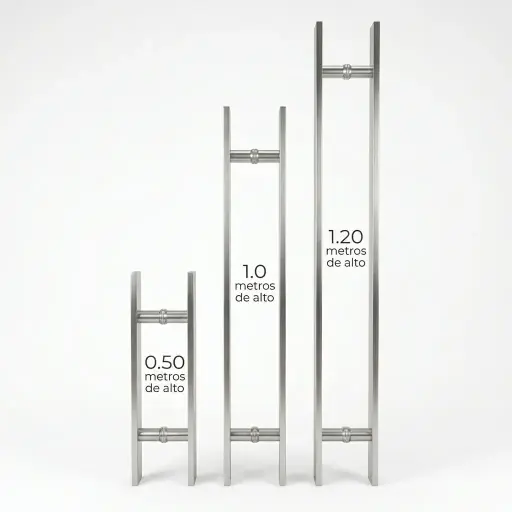 [0202-07RTH-100S] Jalador Rectangular De 1.0 Mt T.H P/Puerta De Vidrio Satinado 